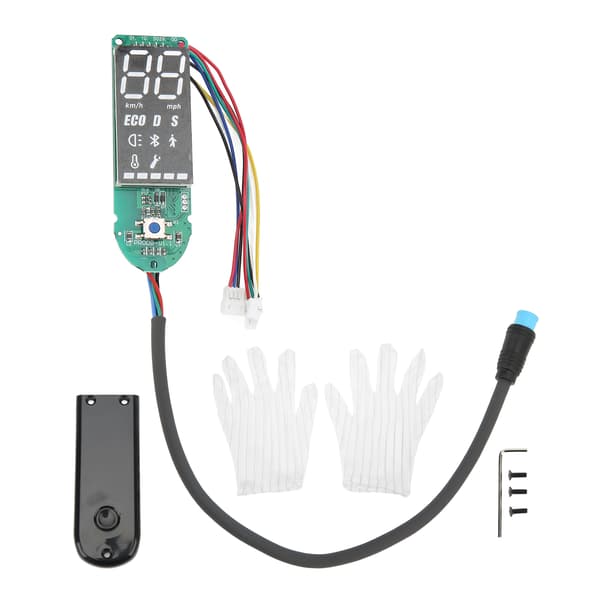 Kretskort med Bluetooth-panel for Ninebot MAX G30 sparkesykkel med klar skjerm og deksel.