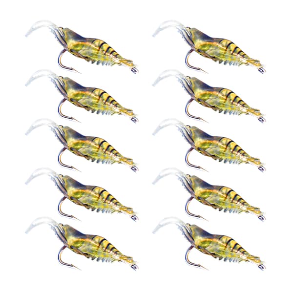 10 st mjuka simulerade räkbeten Strandfiskebeten Krokutrustning Bas PVC 4cm