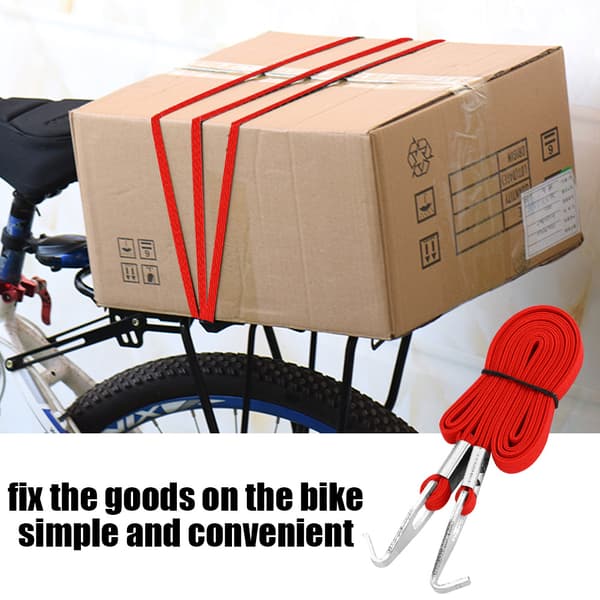 DUUTI Elastisk Bagagerem med Krokar, Aluminiumlegering, för Cykel och Utomhusbruk (Röd)