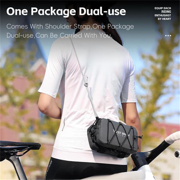 Cykelrammetaske Toprør 1L Polyester Quick Release til Mountain- og Landevejscykler