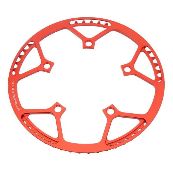 Fällbar cykelkedja 56T 130BCD lätt aluminiumlegering med säkerhetsskyddsplatta - röd
