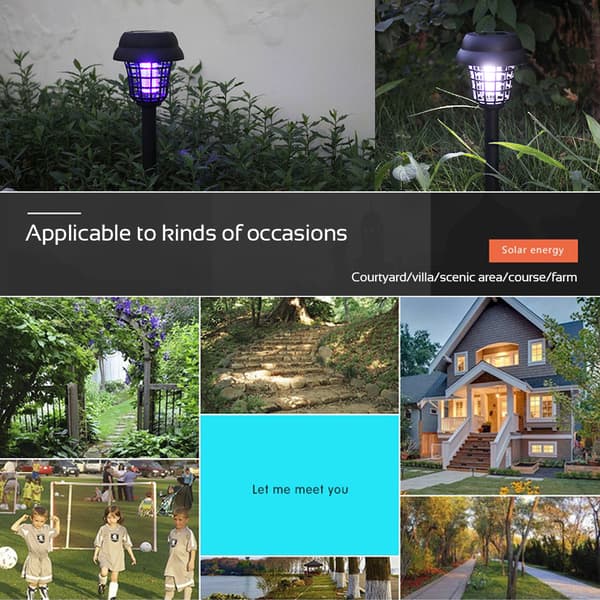 2 kpl aurinko-LED-hyttyslamppua ulkokäyttöön puutarhan koristevaloksi