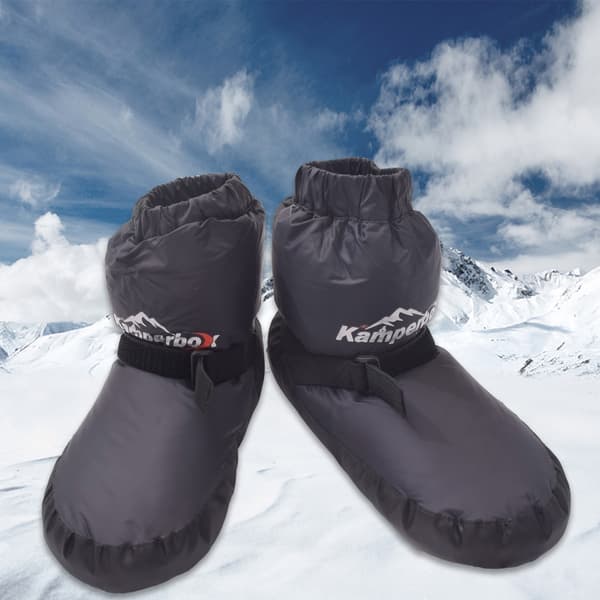 Koselige vanntette vinterdunsko med justerbar snøring for camping og backpacking, unisex