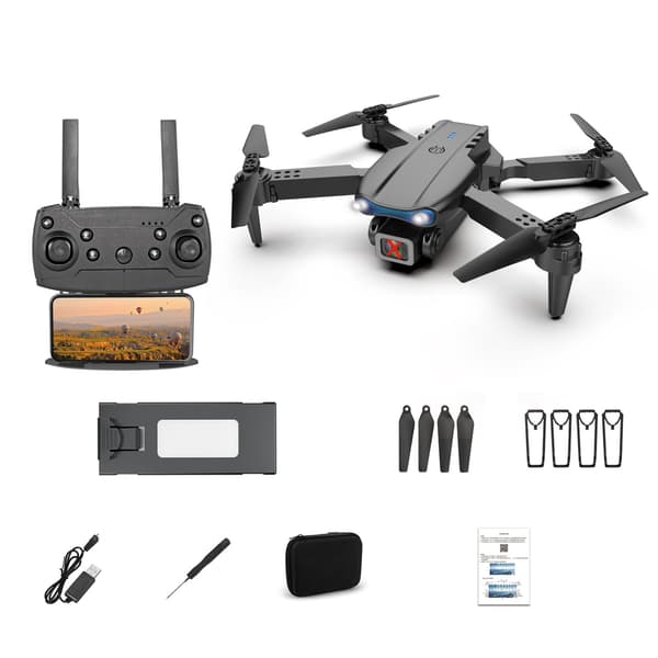 Fjernstyret dronelegetøj til børn, quadcopter med 4K-kamera, klar luftfotografering
