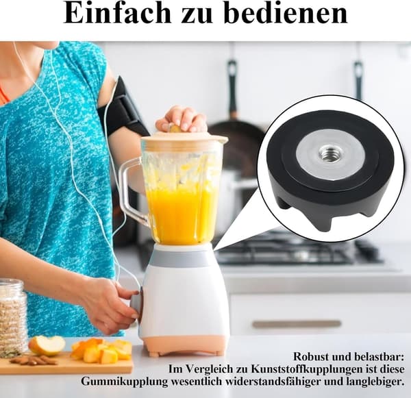 9704230 Set med 4 utbyteskopplingsdelar kompatibla med KitchenAid-modellerna KSB52, KSB5, 5KSB52 och 5KSB5