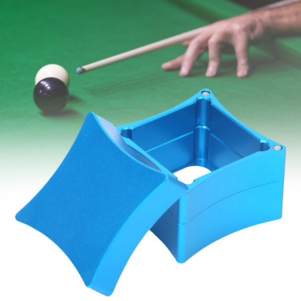 Metall biljardkrittboks med solid aluminiumsstativ for blå snooker