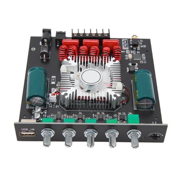 Bluetooth 2.1-kanals effektförstärkarkort TDA7498E Bas- och diskantkontroll 160Wx2+220W
