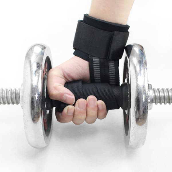 Lyftband med handledsskydd, justerbart dubbelgrepp för marklyft och pull-ups