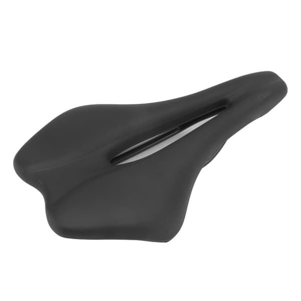 Racercykelsadel med stødabsorbering og ergonomisk design, midterhul, PU-læder