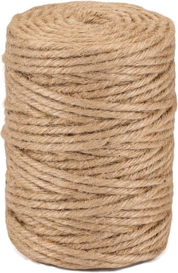 Naturlig jutegarn, 5 mm diameter, ca. 100 m, 1 rull