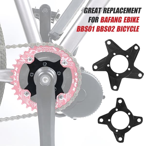 Växeladapter för Bafang BBS01 BBS02 Mellanmotor, Aluminium, 104/130BCD