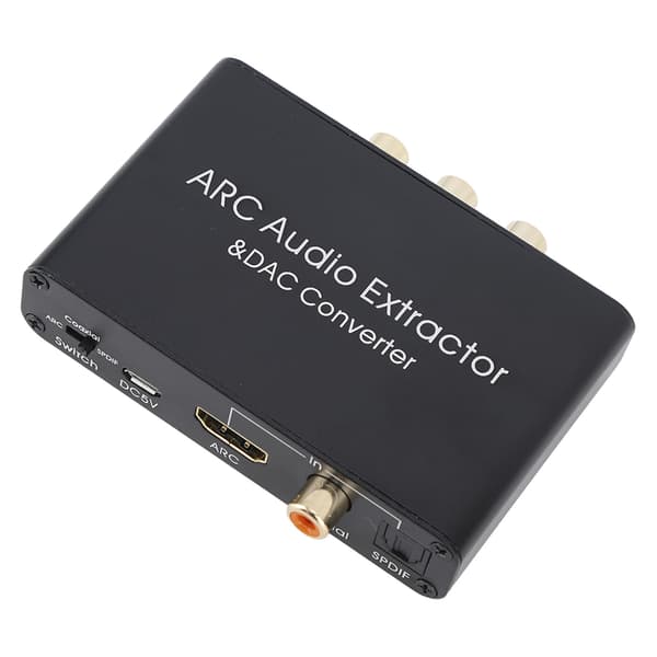 DAC ARC-konverter lydudtrækker med lydstyrkekontrol 192KHz optisk/koaksial indgang