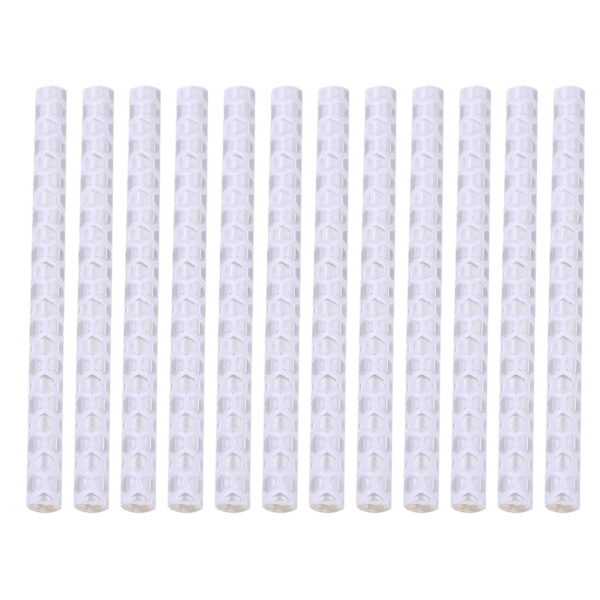 12 stk. eikerefleksstriper for terrengsykkel, hvite striper