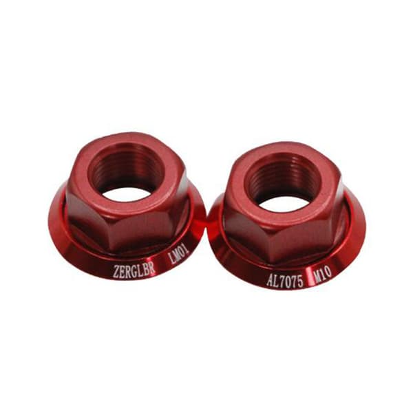 2 stk. sykkelnavakselmuttere i aluminiumslegering 7075 M10*P1.0 bolt for for- og bakhjul