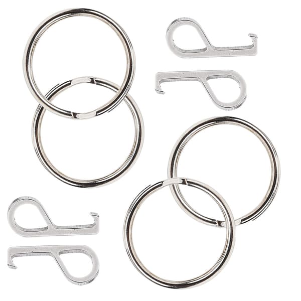 4-delad multifunktionell EDC Mini Flasköppnare Nyckelring Set i Rostfritt Stål