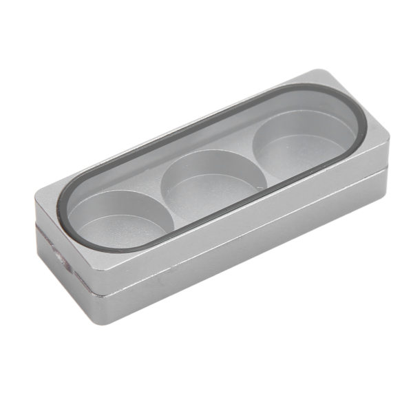 Opbevaringsboks til køspids i aluminiumslegering med magnetisk sug, 3 huller til billard