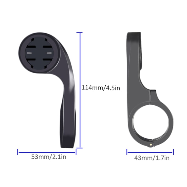 Frontmonteret cykelcomputerholder til Garmin Edge racercykler