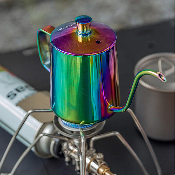 Bærbar kaffekande i rustfrit stål til udendørs camping, 350 ml kapacitet