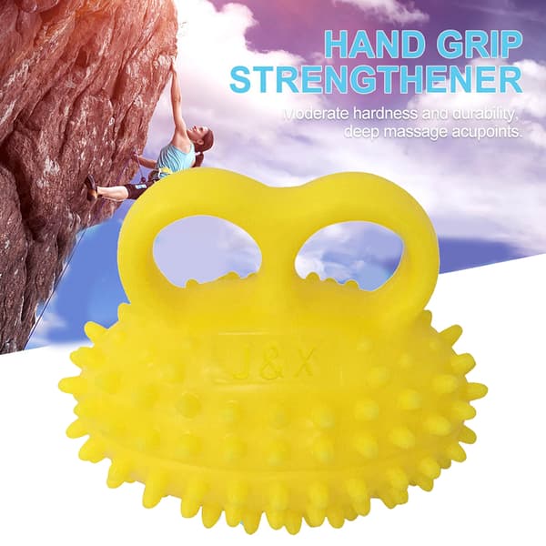 Bärbar PVC-greppboll för handförstärkning och fingermassage och träning.
