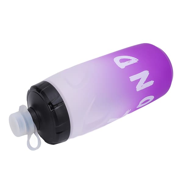 Cykelvattenflaska 650ml PP5 Läcksäker Klämflaska med Dammtät Silikonkork, Gradient Vit/Lila