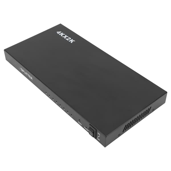 4K HD 1 ind 8 ud videosplitter med lyd til DVD STB spillekonsoller