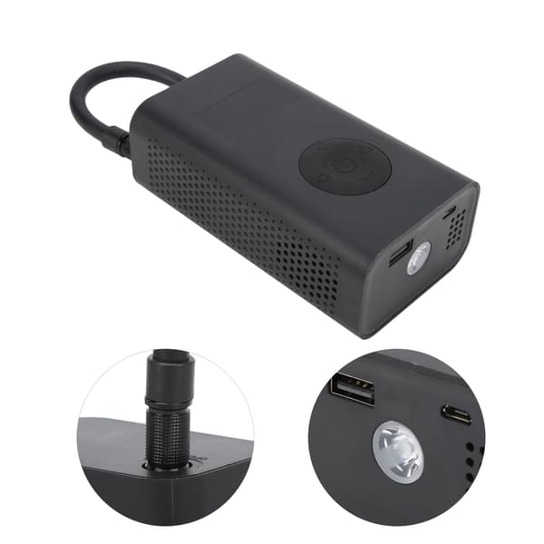 Bärbar Mini Elektrisk Luftpump med Smart LED Digital Trycksensor för Däck