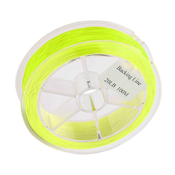 100M Nylon Fluefiskesnøre med Fluorescerende Gul Koppforlengelse