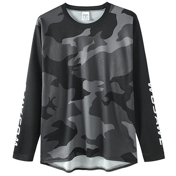 Herrarnas cykeltröja Långärmad Downhill MTB Racing Tröja Polyester