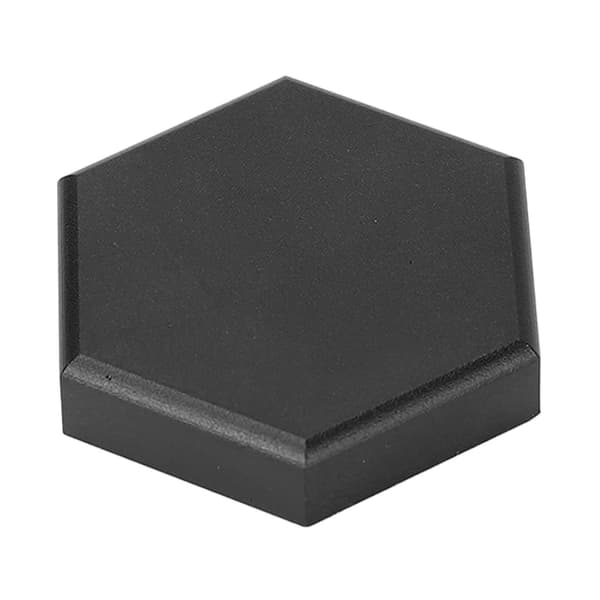 Bærbar Magnetisk Sekskantet Aluminium Billard Kridt Cover til Pool Kø - Sort