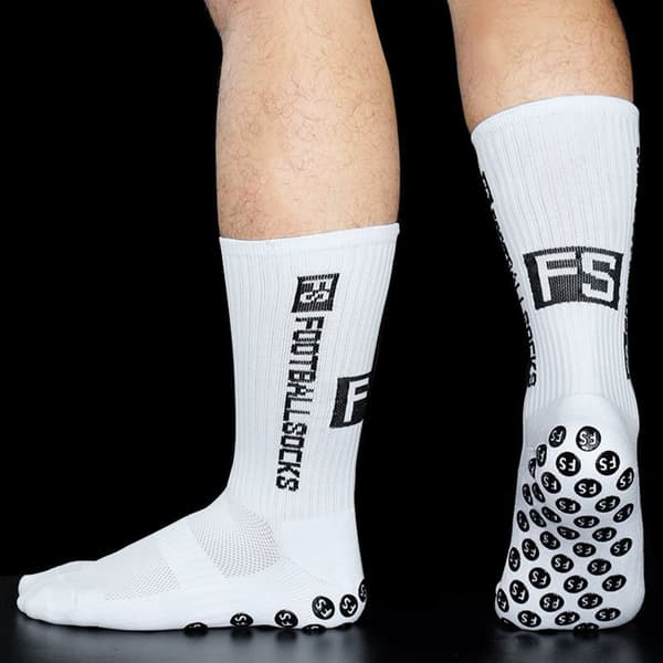 2 par Crew og High-Top elastiske skridsikre fodboldstrømper til udendørs sport