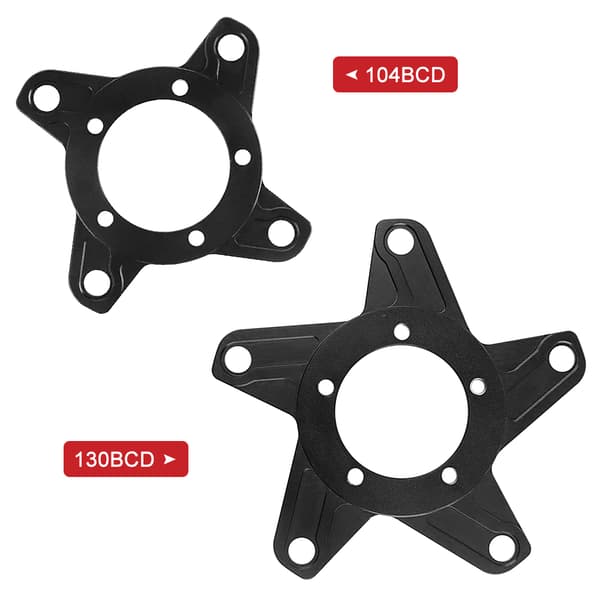 Växeladapter för Bafang BBS01 BBS02 Mellanmotor, Aluminium, 104/130BCD