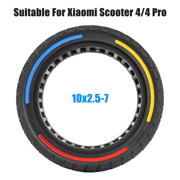 Massivt slanglöst däck 10x2.5-7 bikakeformat för Xiaomi 4/4 Pro elscooter med utmärkt grepp