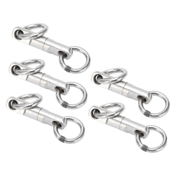 5 stk. rustfrit stål spinderingsleje krogforbinder fisketilbehør 7#