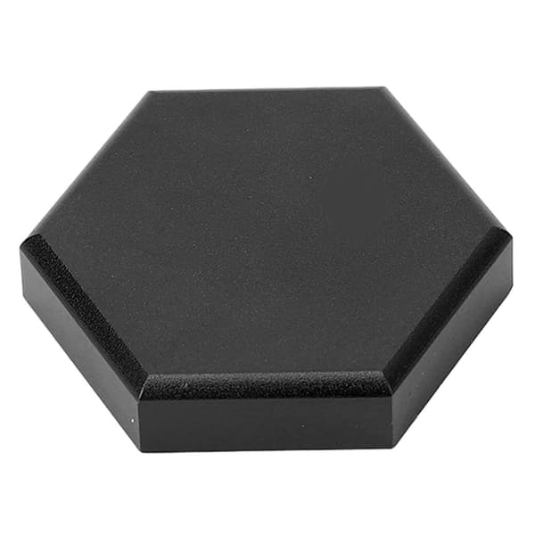 Bærbar Magnetisk Sekskantet Aluminium Billard Kridt Cover til Pool Kø - Sort