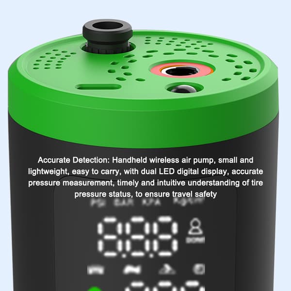 Trådløs luftpumpe 150PSI bærbar kompressor dekkoppblåser med LED-lys oppladbart batteri 4000mAh