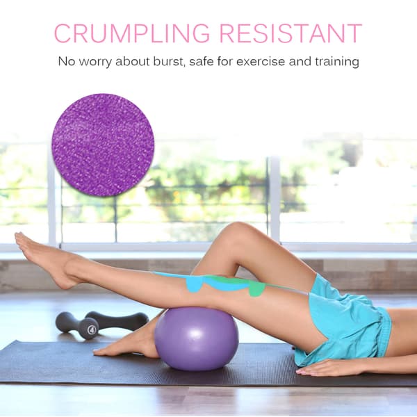 2 st Anti-ruptur Yogaboll 25cm Mini Pilatesboll Stabilitetsstång PVC