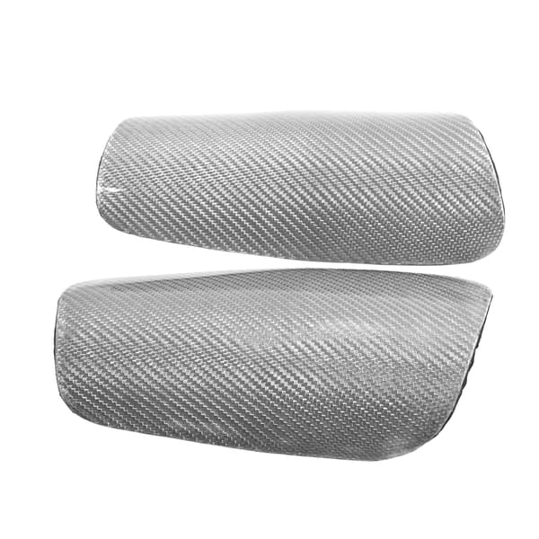 1 par lätta benskydd i kolfiber med förvaringsväska, silver L
