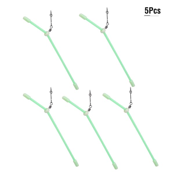 5 st hållbara små PVC-rörformade balanskopplingar för fiske, 12 cm, fluorescerande effektstil