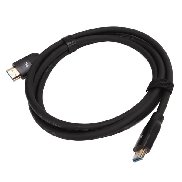 HDMI 2.1 Videokabel 2m Svart PVC Stöder 8K 4K för TV-skärm Konsol PC Bärbar dator