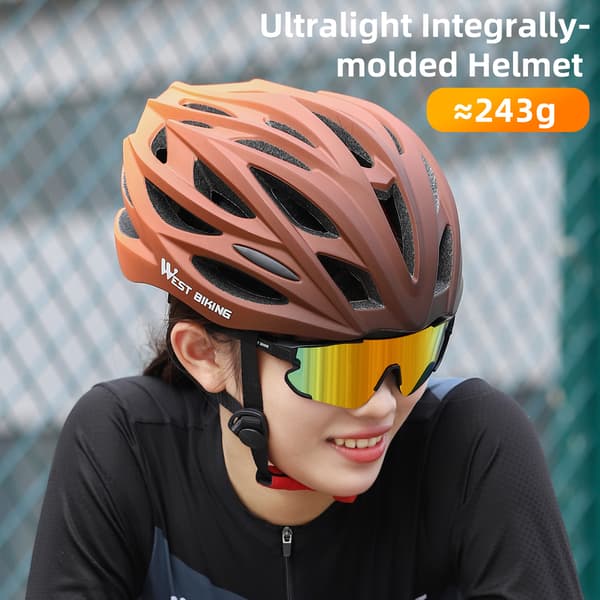 Ultralätt cykelhjälm med 28 ventilationshål, gradient PC+EPS, justerbar