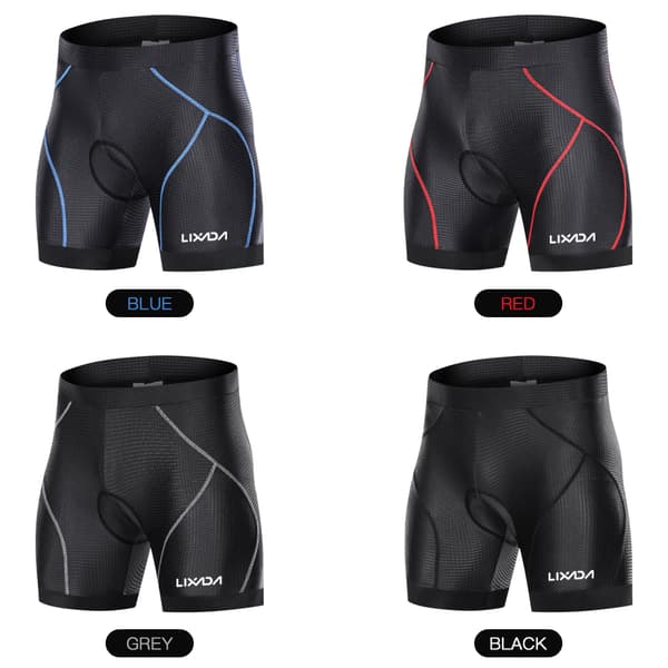 Sykkeltruse for menn med 3D anti-søl polstrede shorts