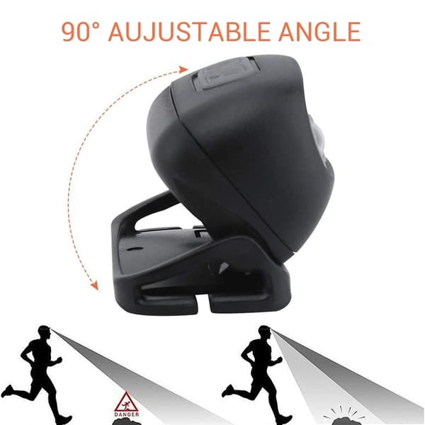 IPX6 LED-hodelykt med sensor, supersterk, USB-oppladbar for camping, sykling, fiske