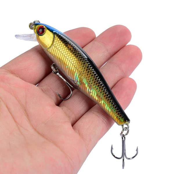 5 hårda fiskedrag 3D-printade sjunkande wobblers 8,5 cm 9,2 g med trekrokar