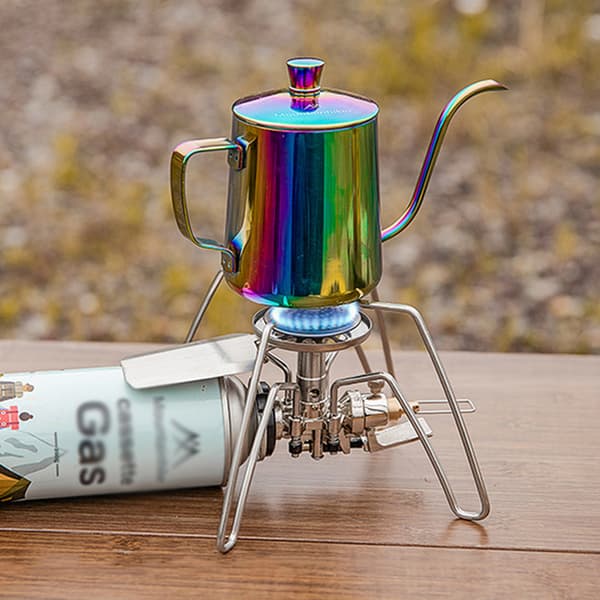 Bærbar kaffekande i rustfrit stål til udendørs camping, 350 ml kapacitet