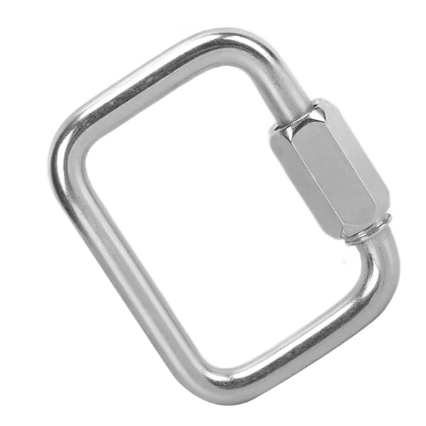Kædeled i rustfrit stål 4-hjørnet multifunktionel forbindelse til camping, fiskeri og hængekøjer (8 mm)
