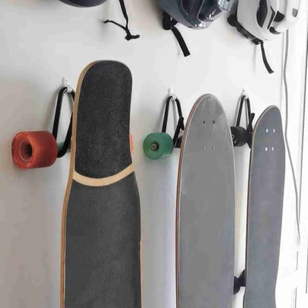2 stk veggfeste for skateboard/longboard stativ henger krok oppbevaring 8 kg