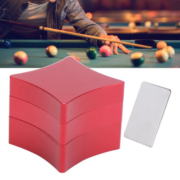 Aluminium Billard Kridtholder med Klips og Tilbehør, Bærbar, Holdbar, Ideel til Pool.