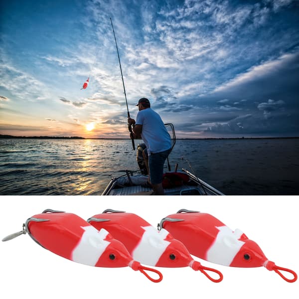 3 st mjuka simulerade ormhuvudbeten med paljetter för fiske #4