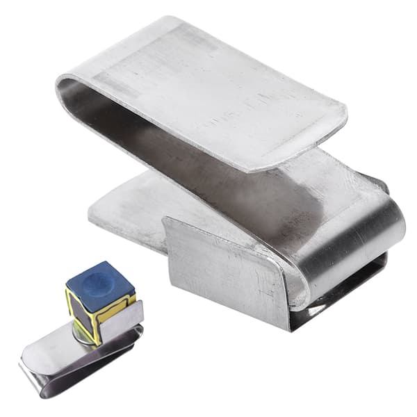 Magnetisk kritt holder for biljardkø, rustfritt stål, klips S, bærbar, liten