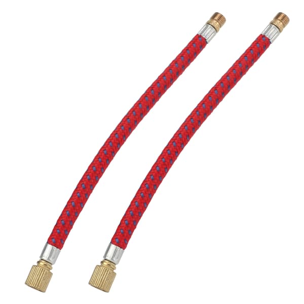 2st Cykelpump Förlängningsslang 16,6 cm Dubbelventil Nylon Koppar
